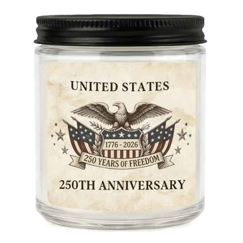RIZOOCE America 250 Merchandise - 1776-2026 250th Anniversary USA Patriotic Candles Gifts for Men Women Veterans Dad Grandpa & Brother Labor Day Party & Patriotic Table Decorations