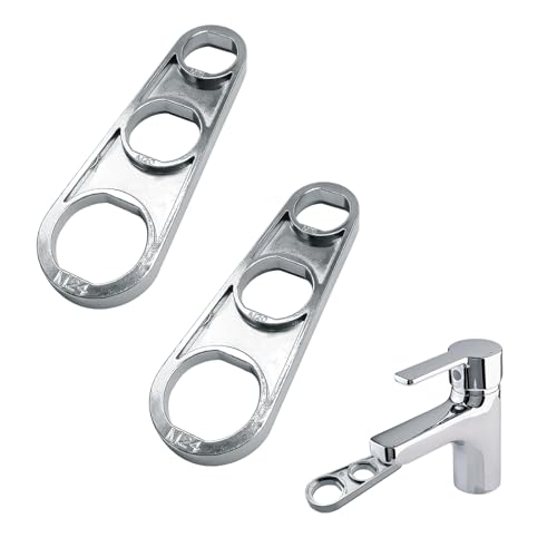 GUTERTOP 2 Stück Wasserhahn Sieb Schlüssel, Mischdüsenschlüssel Entfernungswerkzeug, Strahlregler Schlüssel für Die Anpassung Des Wasserflusses M16/M18/M20/M22/M24/M28