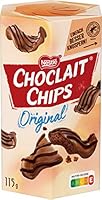 Nestlé CHOCLAIT CHIPS Original, leckere Knusperchips umhüllt mit leckerer Milchschokolade und verfeinert mit Dekorstreifen aus dunkler Schokolade, 1er Pack (1 x 115g)