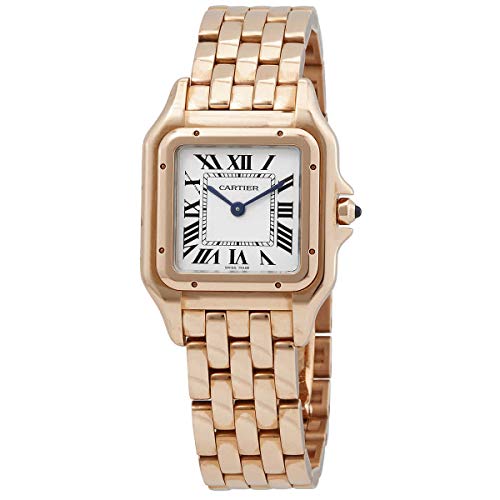 Cartier Panthere de Cartier Silver Dial 18kt Pink Gold Ladies Watch WGPN0007