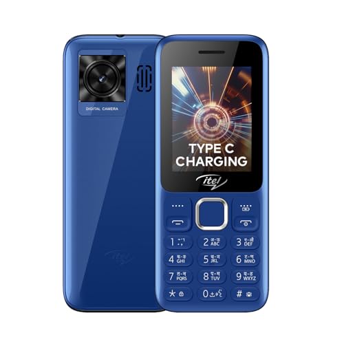 Image of itel Power 450 - Enhanced with Type C Charger, 2500 mAh Battery, Auto Call Recording, Wireless FM Radio, and 32GB Expandable Memory- Deep Blue