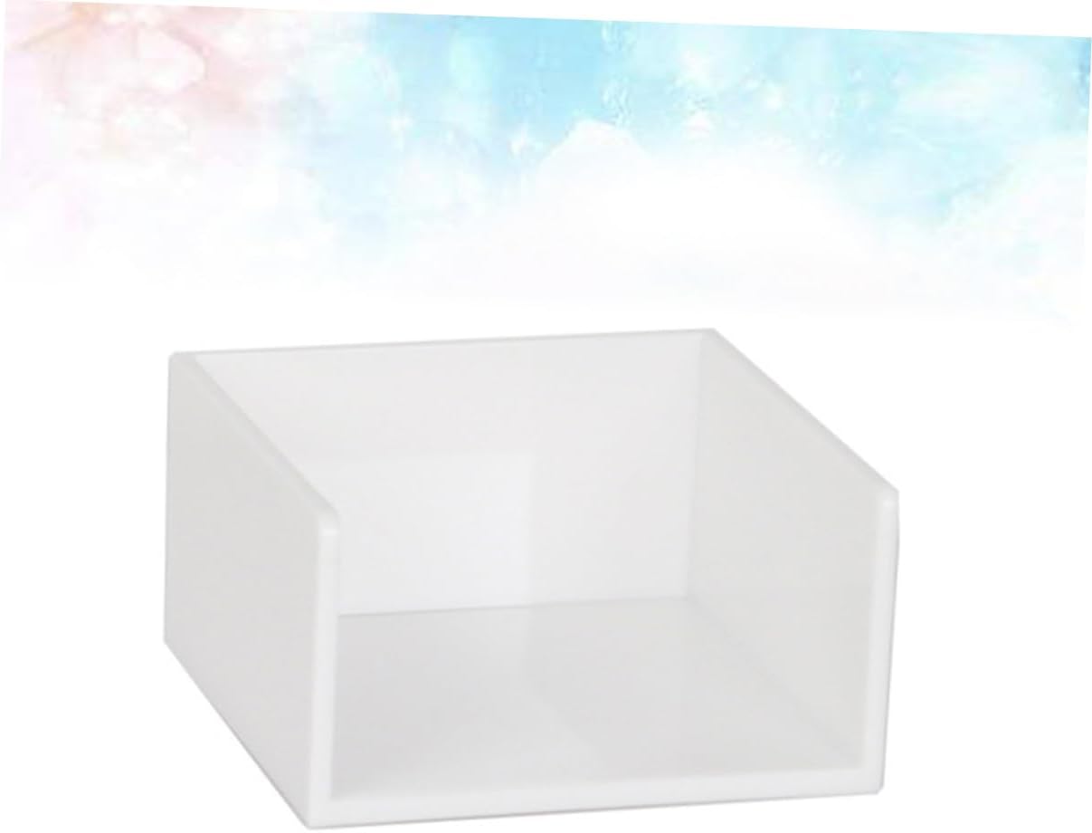 NOLITOY 3pcs Box Memo Holder Self-Stick Note Holder Self-Stick Note Dispenser Desktop Note Container Thicken Office White