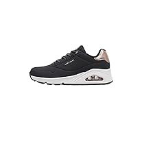 Skechers Uno- Shimmer Away, Scarpe da Ginnastica Donna, Black Durabuck, 37.5 EU