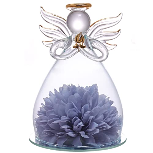 Elu Artificial Flowers Glass Angel Figurines, Birthday Gifts For Girlfriend Women Mom,Mothers Day Home Decor #TOP25