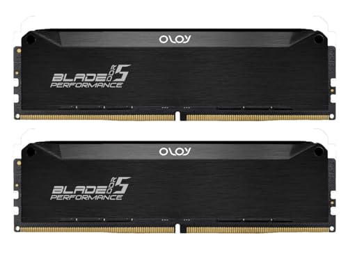OLOy DDR5 RAM 32GB (2x16GB) Black Hairline Blade 6400 MHz CL32 1.35V Gaming UDIMM (MD5U1664321BRLDA)