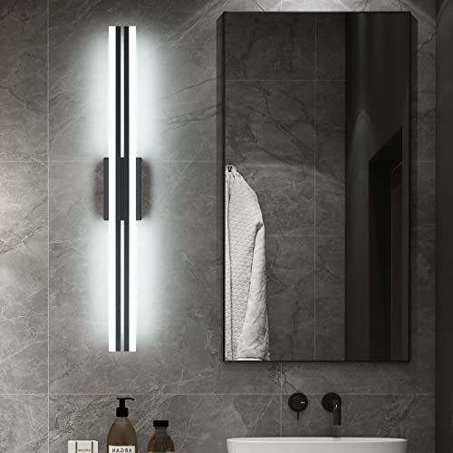Image of PRESDE Black Vanity Light for Bathroom Lighting Fixtures Over Mirror Modern 40inch LED Bath Wall Lighting Dimmable