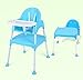 Trona infantil desmontable 3 en 1 de SZ5CGJMY ®, silla para comer y mesa de juegos, arnés con cinturón (azul)