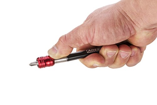 Image of ARES 70207 - Drill Extension Bit Holder - 12-Inch Quick Release - Works With All 1 /4-Inch Drive Bits - Quick Release Mechanism Makes Changing Bits a Breeze