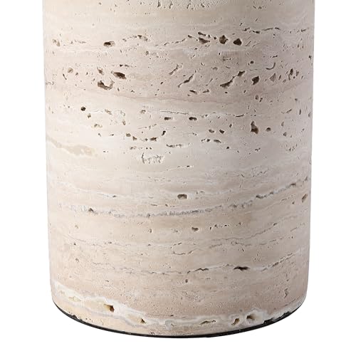 Lámpara de mesa Tywin Travertine/Blanco dimmable 27 pulg miniatura 5