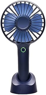 YYZP Mini Handheld Fan Portable, Hand Held Personal Fan Rechargeable Battery Operated Powered Cooling Desktop Electric Fan with Base, 2500Mah Battery 4 Modes for Home Office Travel Outdoor (Blue)