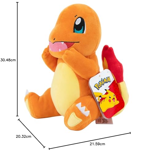 Pokémon Charmander 20,3 cm de Peluche Ultra Suave de Calidad Oficial, Jugar y Mostrar
