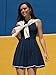 ATTRACO Pleated Tennis Dress with Shorts Golf Outfits for Women Active Dresses with Pockets Navy S