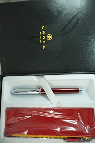 Bolígrafo roller Cross Townsend rojo con funda miniatura 7