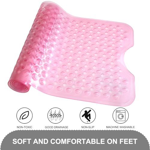 image for TEESHLY Bath Tub and Shower Mats, Non Slip 40 x 16 Inch Extra Large Ba