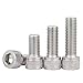 M3-0.5 x 3mm Socket Head Cap Screws Metric, Hex Socket Screw, Allen Socket Drive, 304 Stainless Steel (A2-70), Full Thread, Bright Finish, Machine Thread, DIN912,50 Pcs