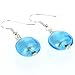 Glass Of Venice Murano Glass Antico Tesoro Disk Earrings - Silver Aqua