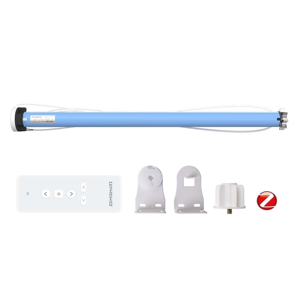 zemismart Zigbee Motorized Roller Blinds Motor for 38MM Tube 2N Shutter Tubular Motor Max 10KG Blind Smart Life/Tuya APP Timer,Echo Voice Control,Packed with Remote(10)