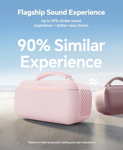 Image of dbsono Portable Bluetooth Speaker Wireless: 100W(Peak) SoundPulse 2.0 with BassBoost, Waterproof Loud Party Speakers, Unlimited Pairing, TWS for Outdoor /Indoor, Beach Vacation Essential, Pink