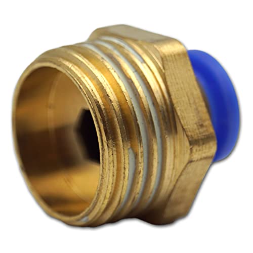 Pneumatik Steckanschluss 1/2 auf 8mm Pneumatikschlauch 2er Set Steckverschraubung (1/2 - 8mm)