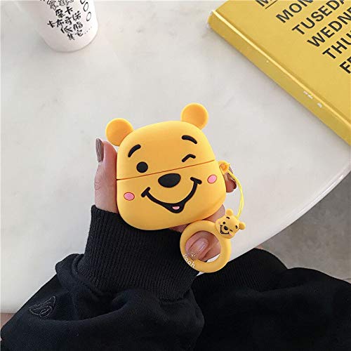 Cocomii 3D Airpods Pro Case - 3D Cartoon - Slim - Lightweight - Matte - Keychain Ring 3D Cartoon Characters Cartoon - Luxury Headphone Case Cover Compatible With Apple Airpods Pro (Winnie The Pooh) #TOP6