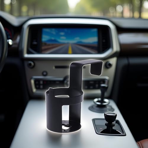 Portavasos para auto negro con gancho para botella miniatura 5