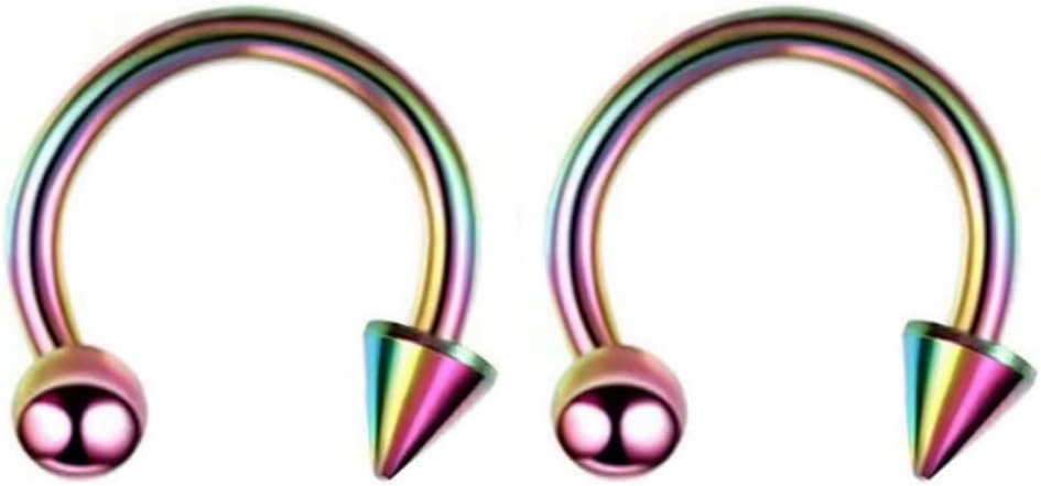16G Spike Lip Rings Stainless Steel Snake Bite Jewelry Nose Septum Rings Septum Jewelry Cartilage Helix Tragus Earrings Body Piercing Jewelry for Women Men