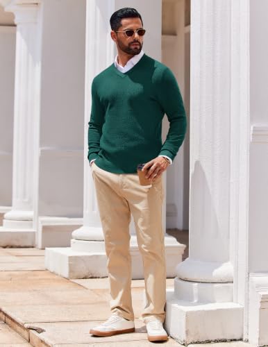 COOFANDY Men's Pullover Sweater V Neck Business Casual Sweaters Slim Fit — view 6