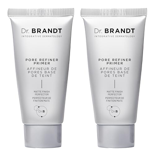 Dr. Brandt Pores No More, Pore Refiner Primer - Instantly Minimizes the Appearance of Pores, Absorbs Oil & Mattifies Shine - 0.5 fl oz, Pack of 2