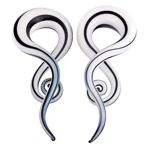 Qmcandy Glass Spiral Tapers for Ear Gauges Cover