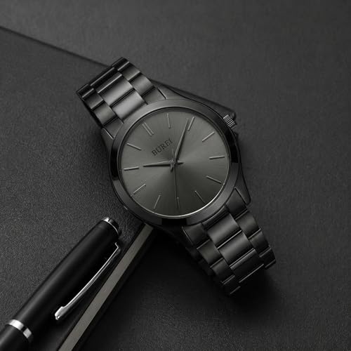Image of BUREI Men's Wrist Watch, Analog Stainless Steel Dress Waterproof Quartz Watch for Men with Japanese Movement,Refined Gifts for Men, Boyfriend, Husband, Dad