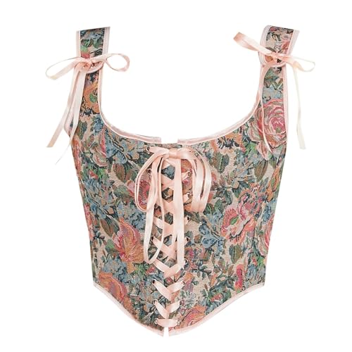 Corset femme bustier tops vintage médiéval lacé pour costume Renaissance K617