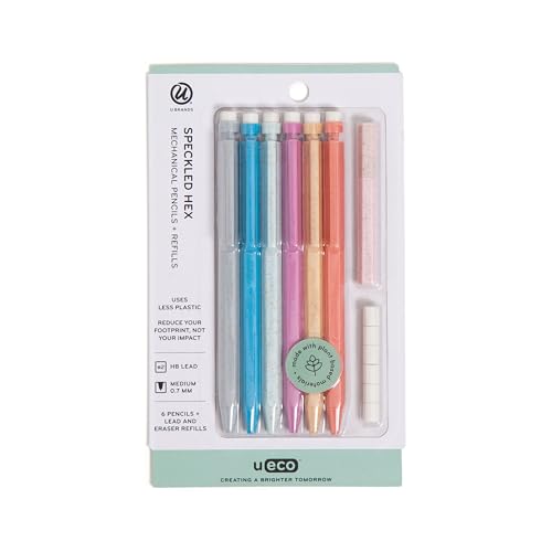 U Brands U-Eco Recycled Mechanical Pencil Set, Bulk Mechanical Pencils