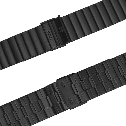 Image of ACM Watch Strap Stainless Steel Metal 22mm compatible With Fire-Boltt Invincible Plus Bsw097 Smartwatch Adjustable Belt Band New Black
