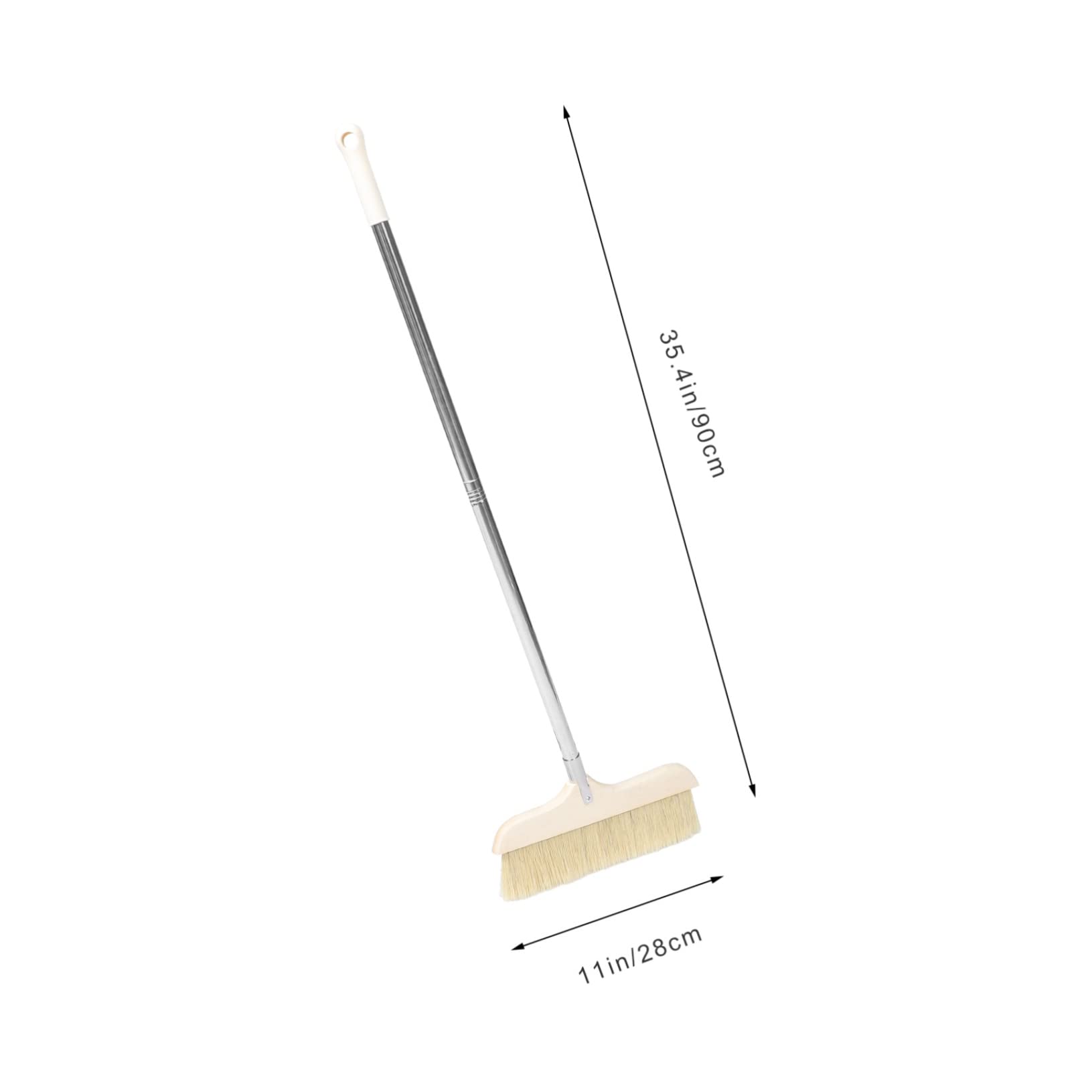KOMBIUDA Soft Bristle Cleaning Brush Extendable Handle Floor Broom for Carpet Kitchen