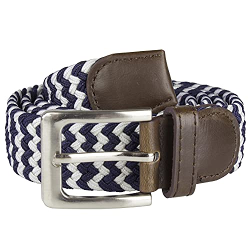 Image of Gelante Canvas Elastic Fabric Woven Stretch Multicolored Braided Belts