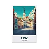XLLYXYGJQ Linz Österreich, Vintage-Reiseposter, 20 x 30 