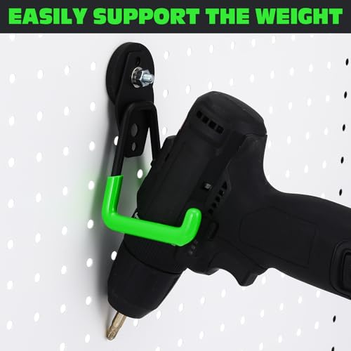 Image of Landhoow 6 Pcs Large Magnetic Hooks Heavy Duty Garage Magnet Hooks Strong Storage Utility Magnetic Hangers with Anti Slip Rubber Coating for Indoor and Outdoor Hanging (Green)
