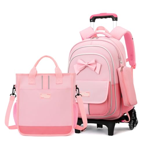 MITOWERMI Rolling Backpack For Girls 3Pcs
