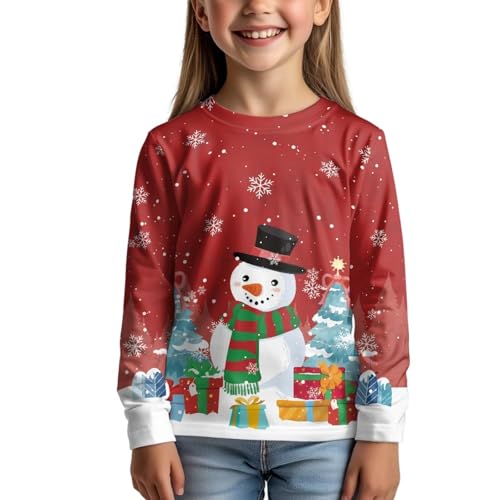 Image of Kids Long Sleeve Shirts for Girls 3-16 Year Old Cute Clothes for Teen Girls Casual Workout Tops