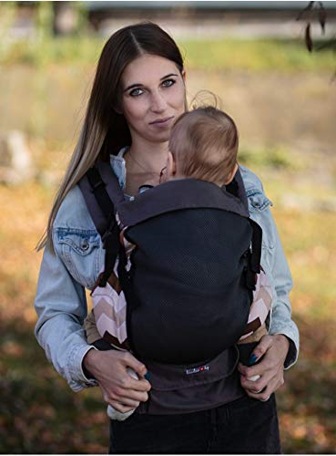 Kinder Hop Babydrager Grow Air Zig Zag bruin - Image 4