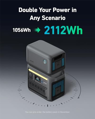 Anker SOLIX C1000 Power Station and BP1000 Expansion Battery