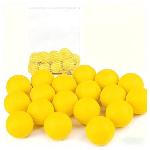 Practice Golf Balls – 18PCS Yellow Foam & Plastic Golf Practice Balls for Indoor and Outdoor Use, Lightweight & Safe for Swing Training