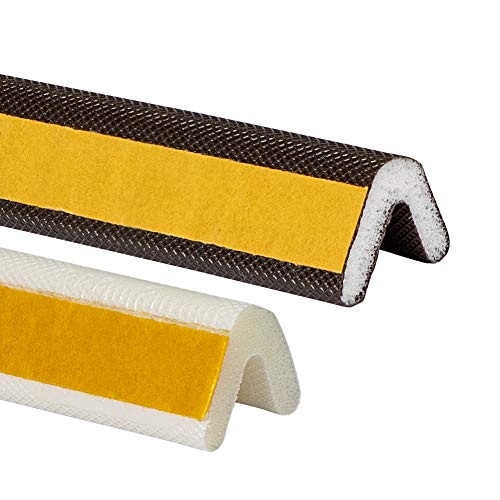 Torrami Adhesive V Shape Weather Stripping For Doors And Window Frame Gasket Draft, Foam Strip Tape Seal Insulation Soundproofing Anti-Collision(Brown) #TOP4
