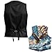 Wdktrgetd Boys Green Suit Vest V-Neck Boy's Formal Suit Vest Youth Slim Dress Vests for USA 250th Anniversary Summer School Boys Fashion Vests With Back Strap,Pockets USA Flag Print Size 7-8 Years