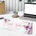 Custom Name Plate for Desk - Desk Name Plate Personalized - Acrylic Office Desk Accessories - Appreciation Gifts for Coworkers Employee Teacher Staff Boss - Office Decor for Women (Pink Butterfly A)