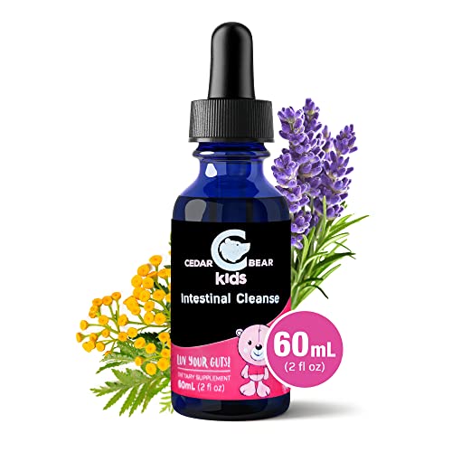 Cedar Bear - Intestinal Cleanse For Kids, Liquid Herbal Supplement For Detox Cleanse, Digestive Cleanse With Natural Herbs, Alcohol-Free Gut Cleanse Drops For Children, 2 Fl Oz / 60 Ml #TOP2