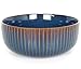 1800 ml Porcelain Salad Bowl en céramique Soup Bowl Grandes fenêtres Bol de nouilles Cereal Dessert Bowl Bowl Assiette Fruit Bowl Service Bowl Bleu 21 cm