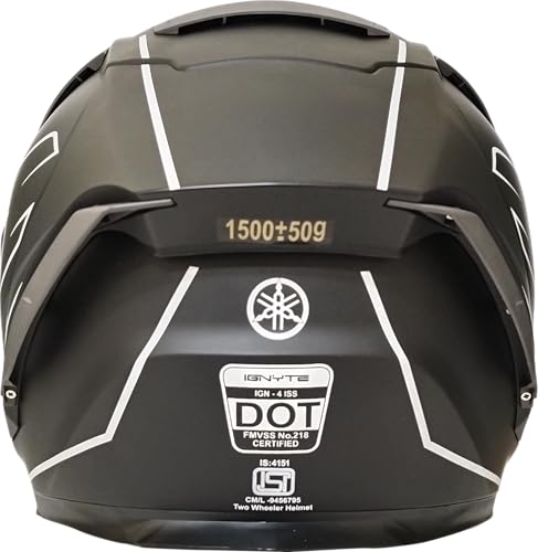 Image of Yamaha Y4 Full Face Helmet (Matt Black, Size L) Y6ATZ1MB0L24