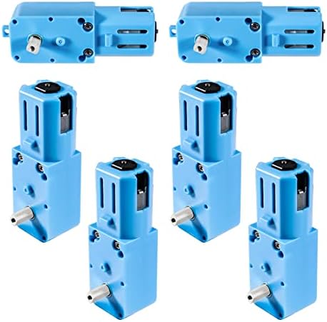 DWEII 6PCS TT Gear Motor 1 : 90 Mini DC 6V Gear TT Motor with Metal Gears for Robot Smart Car DIY RC Toys Electric Motor Gearbox Blue