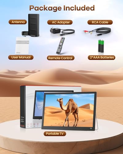 NORTHING 17.2" Portable TV with Antenna, 7000mAh Rechargeable Kitchen TV - image 8